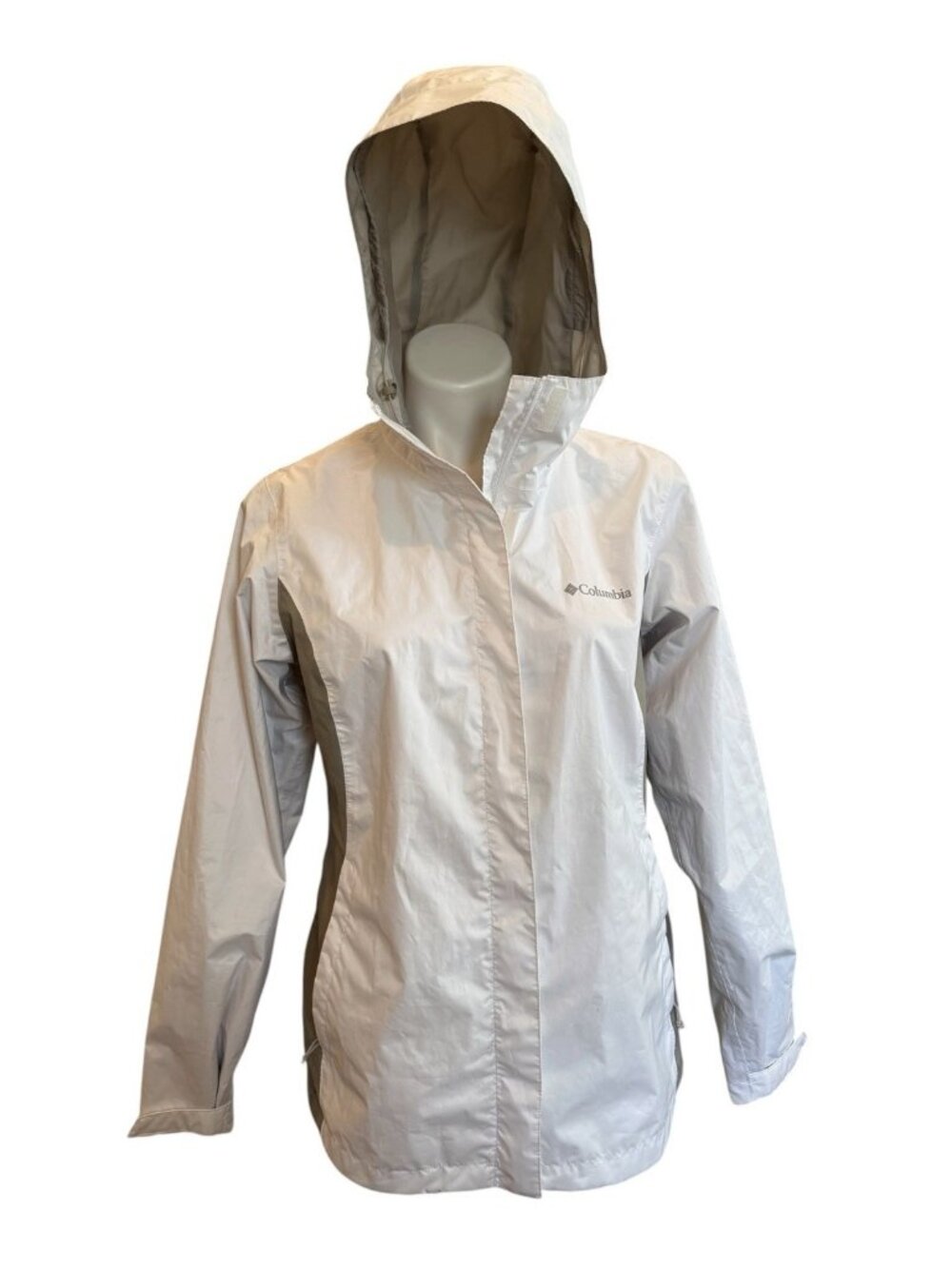Columbia Size Medium Women’s Jacket White Zip Up Windbreaker